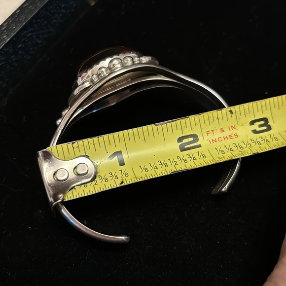 Sterling silver and Baltic amber cuff - Picture 11 of 13